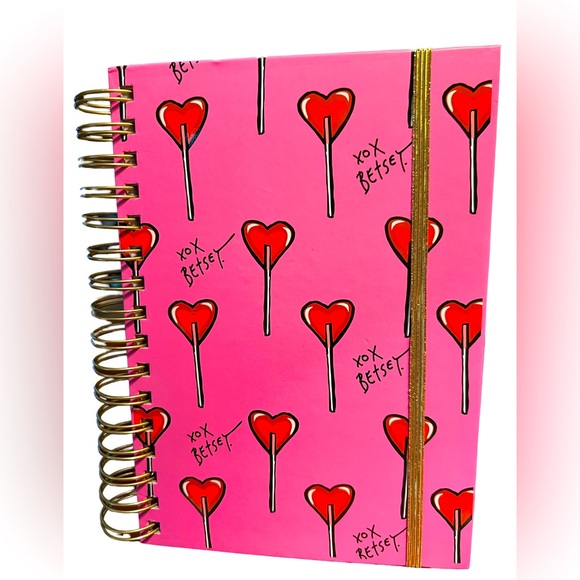 Betsey Johnson Other - Betsey Johnson NWOT Pink Red Heart Lollipop Lined Paper Notebook Journal Pad